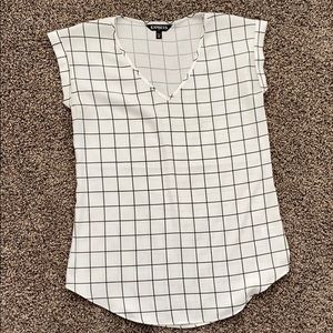 Women’s express top black and white check